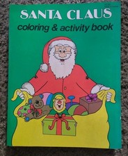 Vintage Christmas Giant Coloring and Activity Book Santa Claus 1986