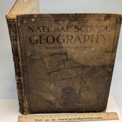 c1915 Natural School Geography Redway Hinman Missouri Iowa Textbook American