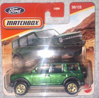 Matchbox 2021 Ford Bronco in metallic grün 30/125 CO859 neu in OVP GRATIS UK P&P
