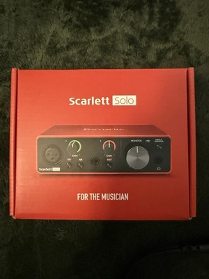 Focusrite Scarlett Solo USB Audio Interface Phantom Power Direct Monitor