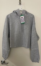 Calvin Klein Jeans Ladies' Cropped Hoodie Sweatshirt Gray Women s XL