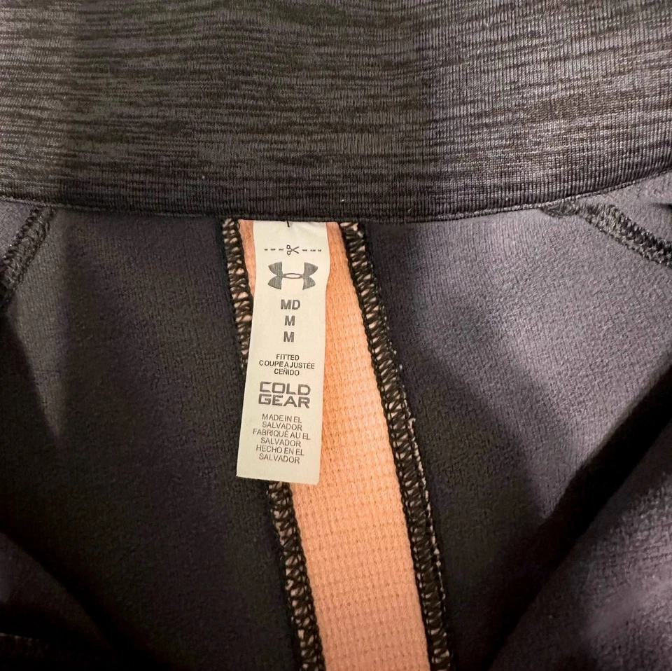 Mujer Under Armour Ajustado Media Cremallera Cold Gear Talla Mediana Gris Foto 2 de 2