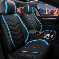 Dodge Durango 2000-2026 Nappa Leather Sport Seat Covers Set 2 Black Blue