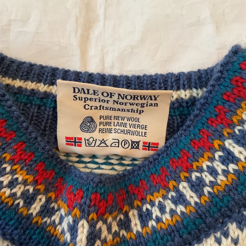 Dale of Norway Lillehammer Olympics Pure Wool Sweater M Fair Isle Nordic Unisex - Image 4 of 4