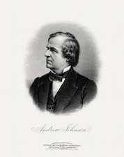Andrew Johnson Vintage 1869 Official Portrait Photo Reprint Wall Art