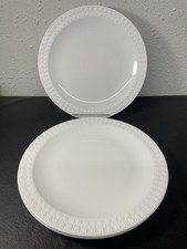 Set of 4 VTG Corning Centura White Dinner Plate Tulip Rim 10.5" USA Made White