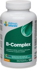 Platinum Naturals Vitamin B-Complex Optimal Absorption Folate Energy 120pcs NEW