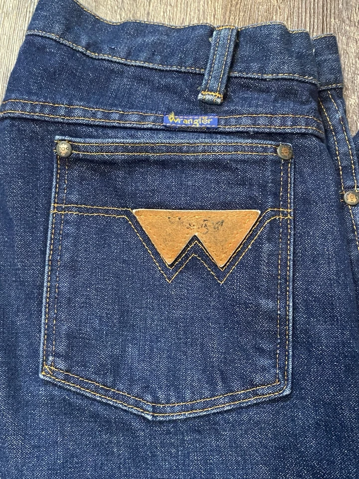 Pantalones de mezclilla vintage Wrangler Blue Bell Flying W para hombre 32x30 tiro alto Rockabilly Foto 2 de 4