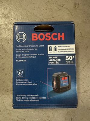 Bosch GLL50-20 50ft Range Self Leveling Cross Line Laser