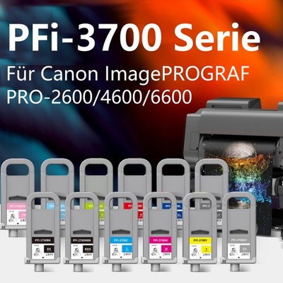 12 St. Ultramax  Tintenset für Canon PFI-3700 ImagePROGRAF Pro-2600/ 4600/ 6600