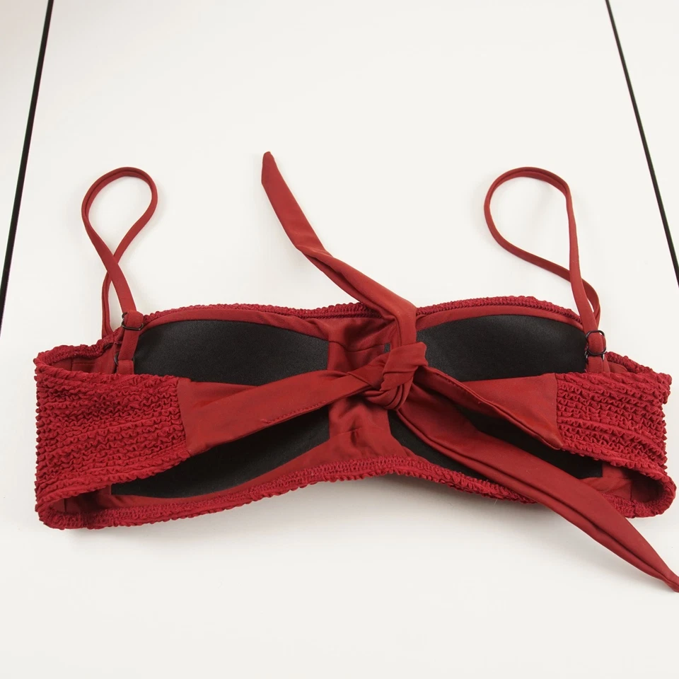 Top de baño de bikini Seea Red Laui para mujer talla S Foto 2 de 4