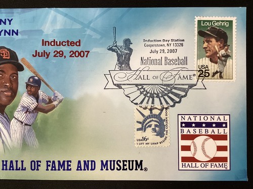 2007 Baseball HOF Induction FDC Envelope Cal Ripken Jr Tony Gwynn Postmarked - Picture 3 of 6