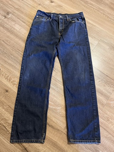 Mens Levis 505 33x32 Denim Jeans BROKEN 