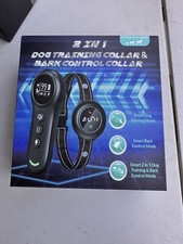 2 in 1 Dog Training and Bark Control Collar: Smart Anti Barking Collar with a...