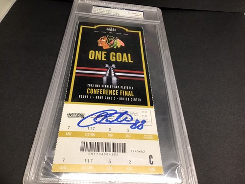 Patrick Kane Signed 2015 Conference Final Game Ticket Blackhawks PSA/DNA COA - Picture 3 of 6