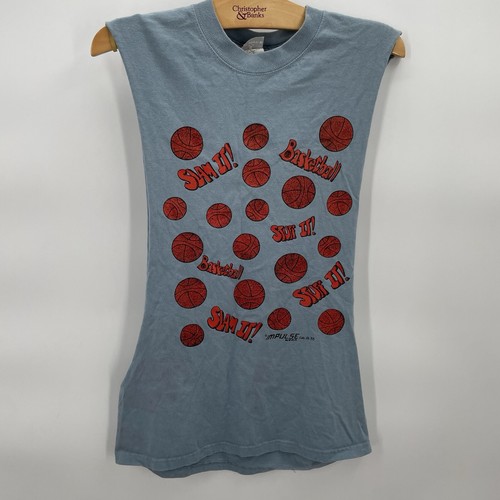 Vintage ‘88 Basketbal Modified Muscle Tank Basketball Graphic Mens Small Hanes
