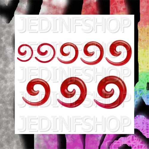 Ear Taper Stretcher - Spiral Snail | 1.6mm-10mm | Acrylic Single - 25 Colours - Picture 5 of 26