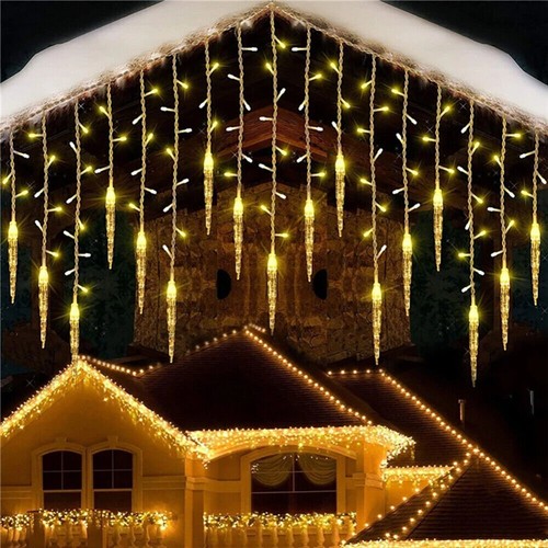 4M 300 LED Icicle Lights Outdoor Christmas Waterproof Fairy Curtain Party Decor - Picture 16 of 19