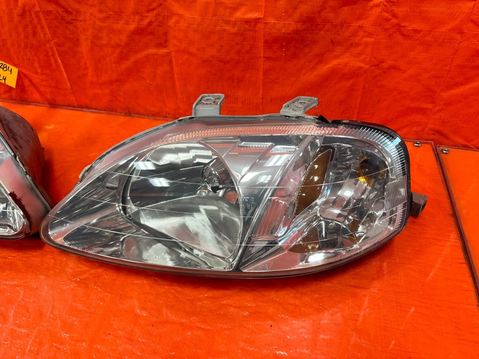 99-00 HONDA CIVIC - GENUINE FACTORY OEM STANLEY - HEADLIGHTS HEADLAMPS #284 - Image 2 of 4