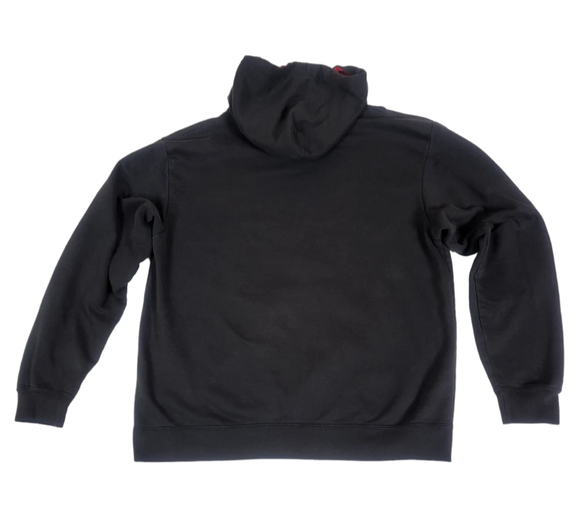 VETEMENTS Felpa con cappuccio nera Wisconsin Badgers taglia large pullover borsa tasca