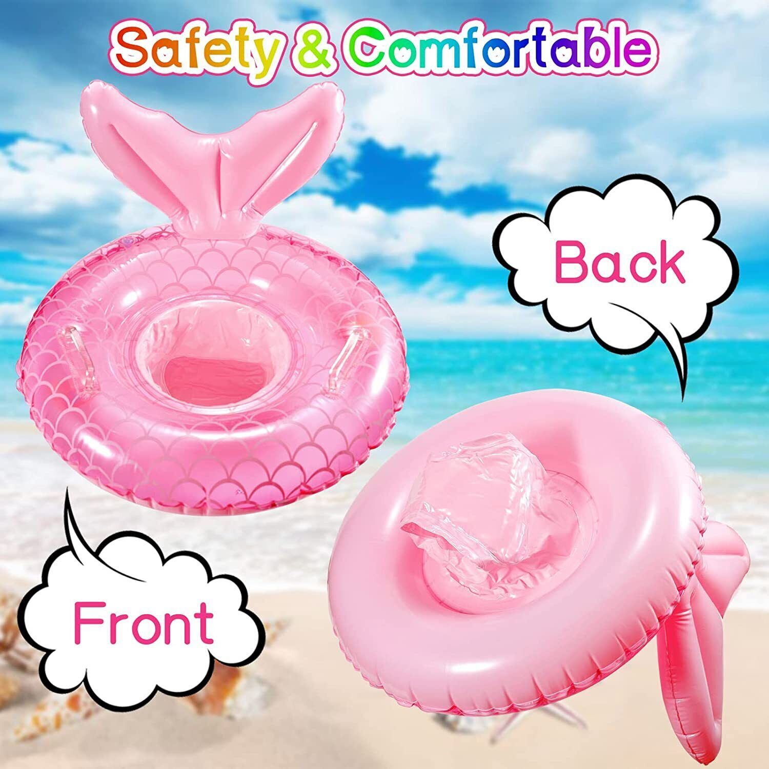 Baby Swimming Float Toy Inflatable Toddler Mermaid Waist Float Ring
