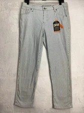 NWT Jag jeans Contour Waistband Pinstripe Women’s Size 10 P girlfriend stretch