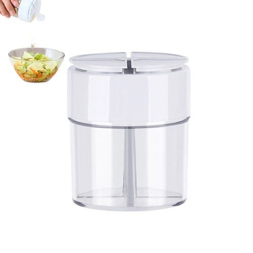 4-in-1 Seasoning Bottle Salt And Pepper Shaker Transparent Dispenser Container
