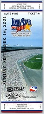 2001 Lone Star 500 Texas Motor Speedway Racing Suite Ticket #4119 #1