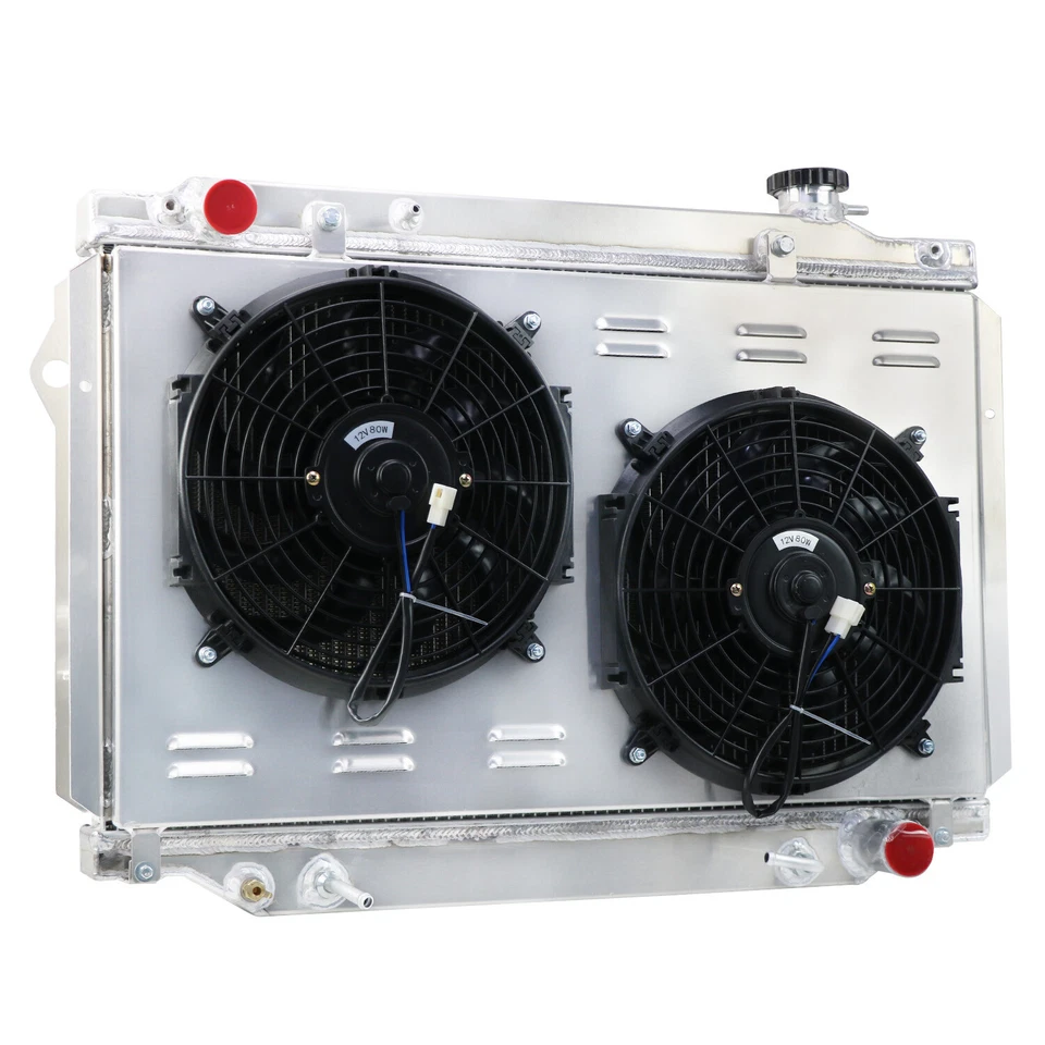 FIT Toyota Landcruiser 80 Lexus LX450 93-97 4 Row Aluminum Radiator Shroud Fan Foto 2 de 4