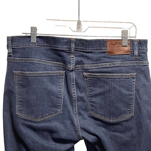 Jeans Lauren Ralph Lauren Co lavaggio scuro elasticizzato skinny fit taglia 12 classico moderno - Foto 6 di 8