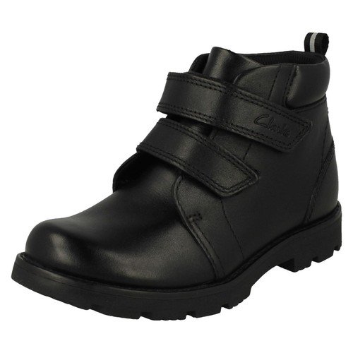 Boys Clarks Lightweight Hook & Loop Fastening Ankle Boots Heath High - 第 1/10 張圖片