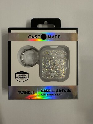Case-Mate Apple AirPods Case with ring clip for Generations 1 & 2 - Twinkle