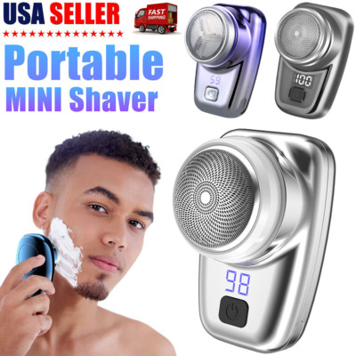Men Mini Electric Shaver USB Recharge Razor Portable Washable Beard Trimmer KS13