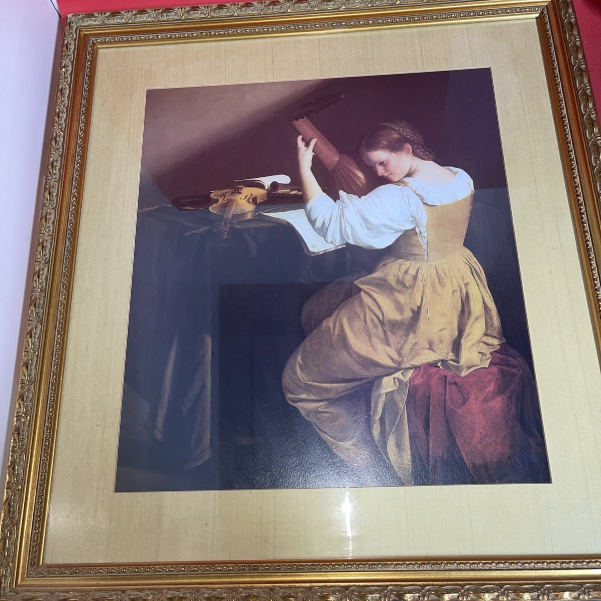 The Lute Player Artemesia Gentileschi (Italian 1565-1639) 18X20