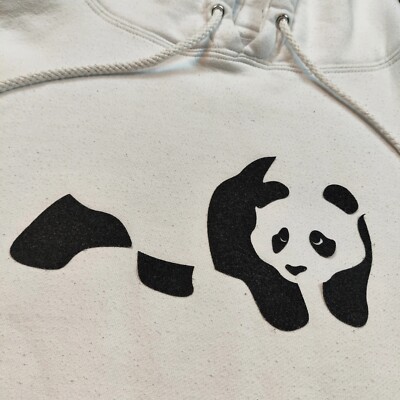 Enjoi Hoodie Mens Small White Panda Outdoors Pullover Skate Sk8