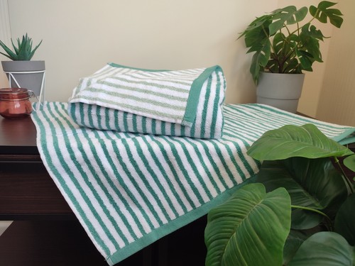Large Bath Towel Luxury Quality Soft Striped 90x170cm Quick Dry 100% Cotton - Picture 2 of 16