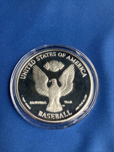 1992 S Olympics Baseball Proof Commemorative 90% One Ounce Silver Dollar US Coin - Picture 2 of 6