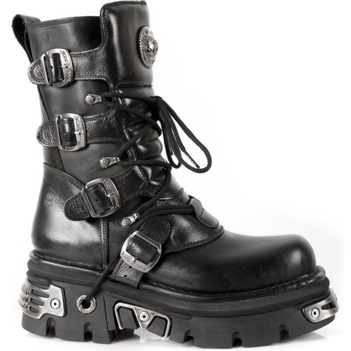 New Rock Boots Unisex Style 373 S4 Black - Picture 2 of 6