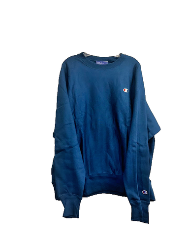 Champion Herren Modern Bestickt Sweatshirt in Jetson Blau Größe XL Neu mit Etikett