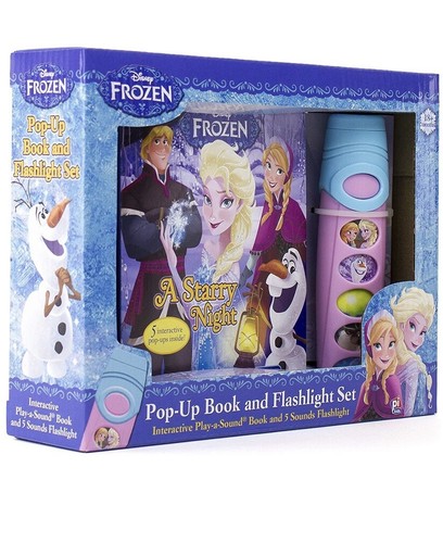 Disney Frozen Elsa Ana Olaf And More! Pop -Up Book And Flashlight You Set - Imagen 2 de 5