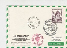 Austria 1972 Salzburg Slogan Cancel Balloon Post Stationary Stamps Card Ref27525