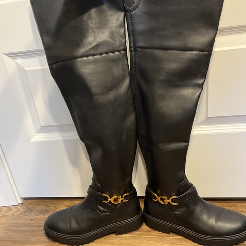 Guess Womens Jellio Black Block Heel Knee-High Boots 8.5 M - Picture 14 of 14