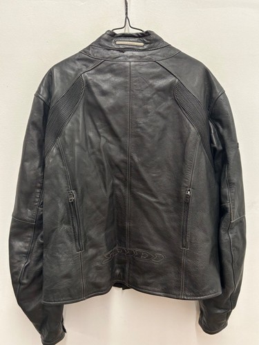 Spidi Motorsport Collection Biker Motorcycle Black Leather Jacket Size 58 - Picture 9 of 10