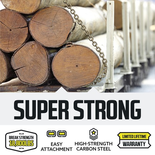 DC Cargo Mall 4-Pack Grade 70 G70 Transport Chain for Cargo Tie-Down, 5/16" X... - Picture 4 of 6