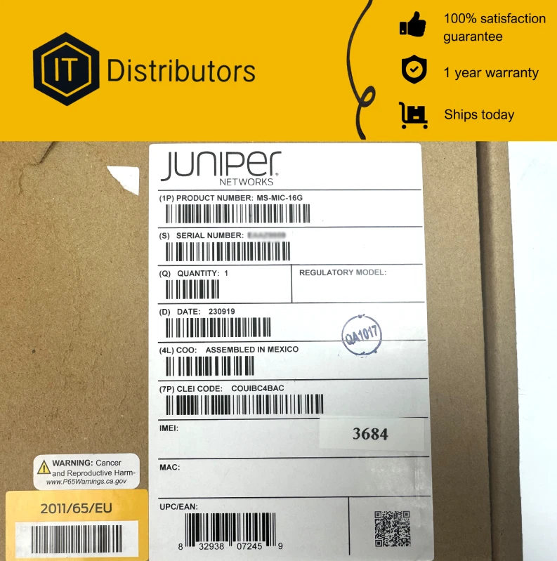 Juniper MS-MIC-16G / New / 1 Year Warranty / Ships Today - Image 3 of 3