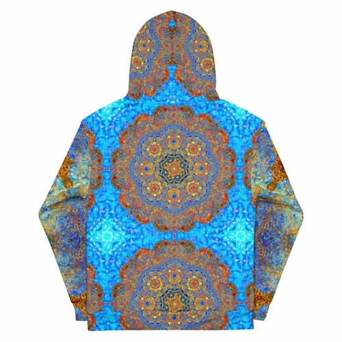 Fire & Ice Energy Mandala Unisex Hoodie - Picture 3 of 4