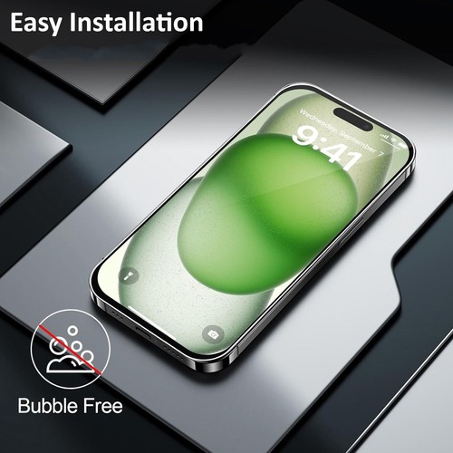 (2 PACK) Screen Protector Cover for iPhone 15 / 15 Pro / 15 Plus / 15 Pro Max - Picture 6 of 7