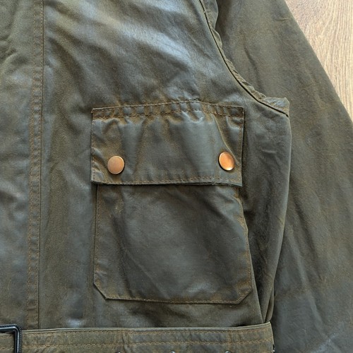 Vintage Barbour A98 Solvay 2 Crest Wax Hooded Jacket C40/102 Very Rare - Bild 7 von 24