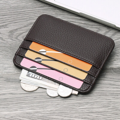 Men Credit Card Holder Wallet Slim Leather Minimalist Front Pocket Small Wallet