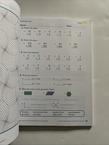 Arithmetic 3 Sixth Edition Student Work-text - Picture 7 of 11